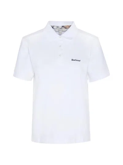 Barbour Bowford Logo-embroidered Polo Shirt In White