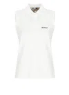 Barbour Sleeveless Polo Shirt In White