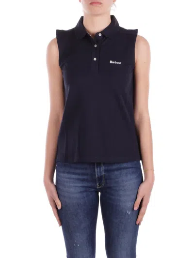 Barbour Bowford Sleeveless Polo Shirt In Black