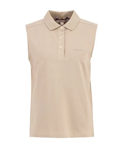 Barbour Bowford Sleeveless Polo Shirt In Neutral
