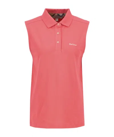 Barbour Bowford Sleeveless Polo Shirt In Pink