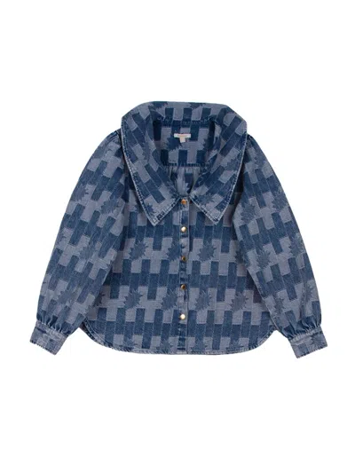 Barbour Bowhill Patchwork Denim Shirt In Blue