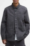 Barbour Bowland Cotton Canvas Chore Coat In Gray