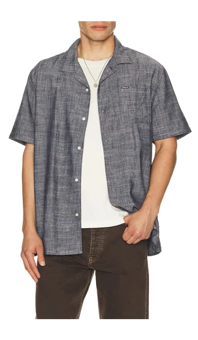 Barbour Bowston Linen Blend Summer Shirt In Blue