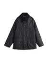 Barbour Boys' Bedale Wax Jacket In Black