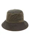 Barbour Brackley Wax Green Bucket Hat In Green