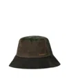 Barbour Brackley Wax Green Bucket Hat In Multi