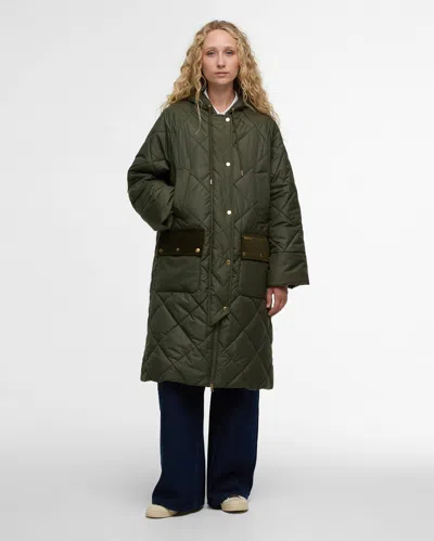 Barbour Braidley Womens Quilted Jacket In Green
