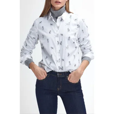 Barbour Brambles Dog Print Cotton Button-up Shirt