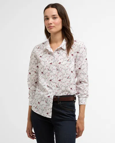 Barbour Brambles Long Sleeve Womens Shirt In White