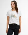 Barbour Brambles Cotton Graphic T-shirt In White