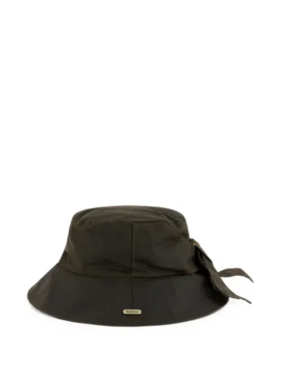 Barbour Brambling Bow-detail Bucket Hat In Yellow