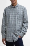 Barbour Bramham Tailored Fit Plaid Cotton Button-down Shirt In Gray