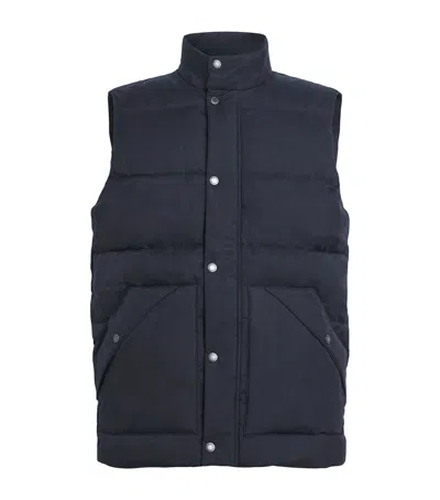 Barbour Brampton Puffer Gilet In Blue