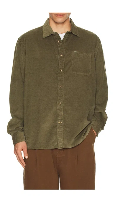 Barbour Bramside Relaxed Cord Shirt In Green