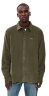 Barbour Bramside Relaxed Corduroy Shirt Olive In Green