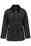 Barbour Collared Long Sleeve Coat And Pockets In Black