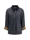 Barbour Breadnell Waxed Jacket In Blue