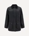Barbour Breadnell Waxed Jacket In Black