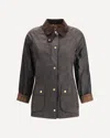 Barbour Beadnell Waxed Cotton Jacket In Gray