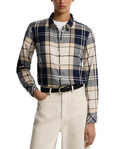 Barbour Bredon Cotton Check Shirt In Black