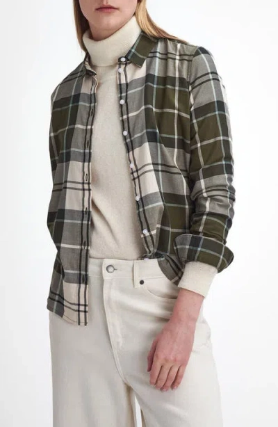 Barbour Bredon Tartan Check Button Front Shirt In Ancient Tartan Green