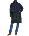 Barbour Brigitte Puffer Coat In Blue