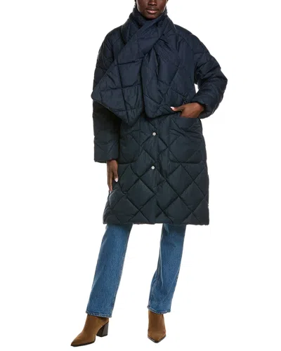 Barbour Brigitte Puffer Coat In Blue