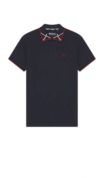 Barbour Brodie Tailored Polo In Navy