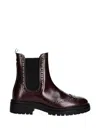 Barbour Brogue-detail Chelsea Boots In Black