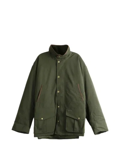 Barbour Bromfield High-neck Press-stud Jacket In Green