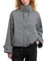Barbour Bronwyn Showerproof Water Resistant Gingham Jacket In Blue