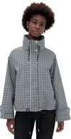 Barbour Bronwyn Showerproof Water Resistant Gingham Jacket In Black