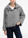 Barbour Bronwyn Showerproof Water Resistant Gingham Jacket In Black