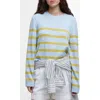 Barbour Bronya Stripe Cotton Blend Sweater In Breeze Blue