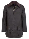 Barbour Brown Button-up Coat With Corduroy Collar In Brown