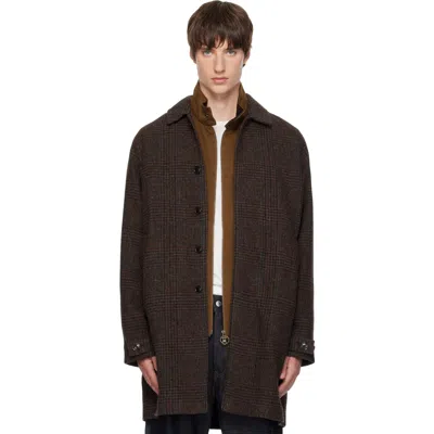 Barbour Brown Lorden Check Wool Coat