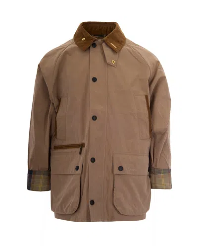 Barbour Classic Military Brown Coat For Men In Blue