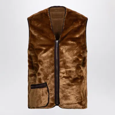 Barbour Brown Zip-up Fleece Vest