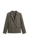 Barbour Browning Check-pattern Notched-lapel Jacket In Green
