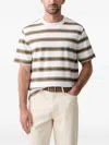 Barbour Browtop Striped-pattern Relaxed-fit T-shirt In White