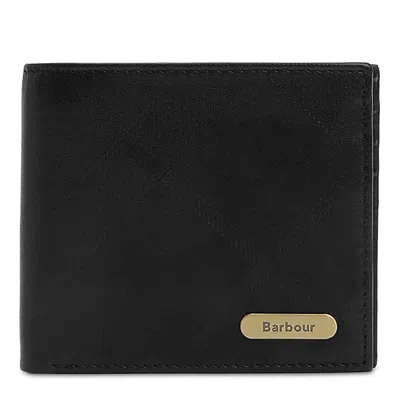 Barbour Brunton Leather Wallet In Black