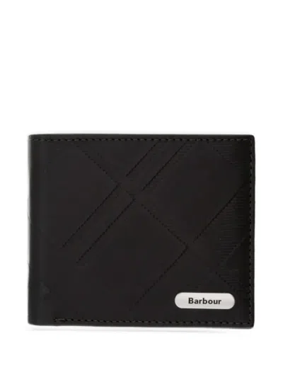 Barbour Brunton Leather Wallet In Black