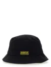 Barbour Logo-patch Cotton Bucket Hat In Black