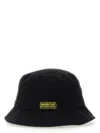 Barbour Logo-patch Cotton Bucket Hat In Black
