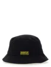 Barbour Logo-patch Cotton Bucket Hat In Black