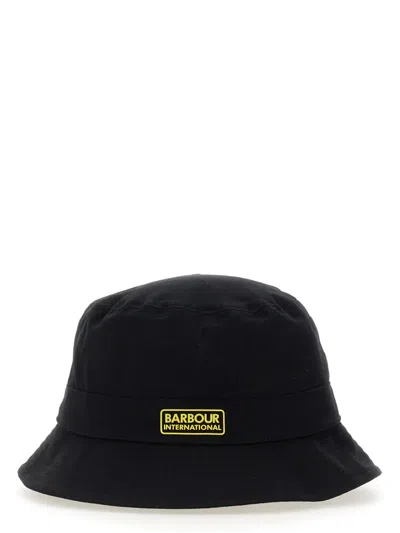 BARBOUR BUCKET HAT WITH LOGO