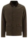 Barbour Bedale Water Resistant Waxed Cotton Jacket In Green