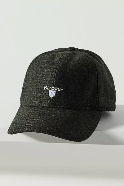 Barbour Burlow Wool Blend Baseball Cap In Black
