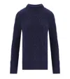 Barbour Burne Roll Blue Turtleneck Sweater
